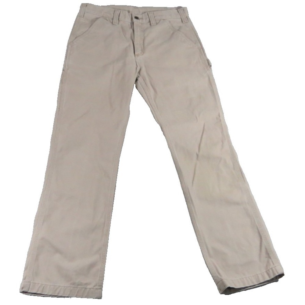 Carhartt B324 Twill Dungaree Carpenter Workwear Pants Men 33x30 Tan Utility Knee